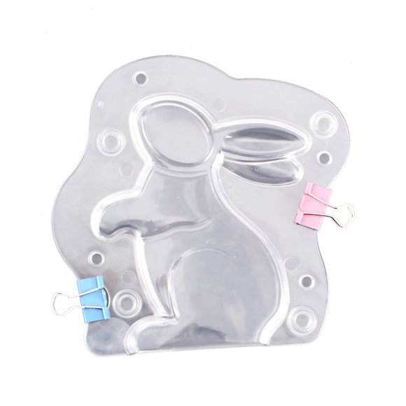 COM1950s Moule à Gâteau Lapin 3D des Années 1950, Moule de Lapin de Pâques pour la Cuisson, Moule de Cuisson en Plastique en Forme de Lapin pour Gâteau Chocolat Bricolage, Outil à Dessert Antiadhésif Réutilisable pour les Fêtes et les Congés