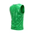 thumbnail image 5 of mgoYE Girls Metallic Outfit Crop Top Sleeveless Shirt Sequin Tee Loose Blouse(Green,11-14 Years), 5 of 7