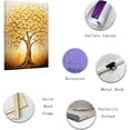 thumbnail image 5 of ZHONGYUTONG Abstract Big Tree Canvas Wall Art Golden Yellow Flowers Tree Oil Painting Prints Modern Plant Artwork Home Decor Ready to Hang (12.00" x 18.00"), 5 of 6