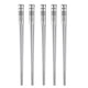 thumbnail image 1 of Palillos de metal reutilizables, 5 pares de palillos de acero inoxidable, ligeros, antideslizantes, juego de regalo, 1 of 5