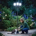 thumbnail image 2 of Outsunny Triple Solar Lamp Post Garden Solar-Powered LED Street Vintage Light Style Outdoor Light Waterproof with Base for Lawn Pathway Walkway 72"H, 2 of 10