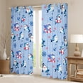 thumbnail image 2 of Feelyou Kawaii Blue Shark Black Out Curtains for Kid, Cute Cartoon Sealife Curtains Pack of 2 (42x63 Each), Ocean Rudder Starfish Bedroom Curtains, Blackout Curtains Room Decor, 2 of 6