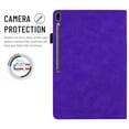 thumbnail image 6 of Dteck Retro Flower Pattern Leather Case for Samsung Tab S6 10.5" SM-T860 T865,Folio Flip Kickstand Card Holder Strap Shockproof Cover 10.5 inches,Purple, 6 of 6
