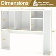 thumbnail image 6 of Fenbeli Desk Bookshelf with 4 Cubbies, Desktop Storage Organizer, Countertop Bookcase Wood Composite White, 6 of 8