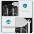 thumbnail image 4 of Mobutofu 1Pack Makeup Puff Container for Cosmetics 18.5x3.3in Transparent White Dust-proof, 4 of 8