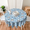 thumbnail image 6 of Cute Panda Tablecloth Round 60 Inch Table Cloth Cover Mat Holiday Party Decoration for Dining Room Home Kitchen Picnic, 6 of 6