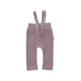 thumbnail image 2 of Odeerbi 5-14M Infant Girls Rib Knit Cotton Overall Pants Children's Lace Trim Jumpsuit Romper Backpack Long Pants Spring Fall High Waist Suspenders Bottoming Pants Purple, 2 of 6