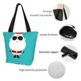 thumbnail image 4 of Pofeuu Cute Santa Claus Print Women Fashion Shoulder Handbags Top Handle Satchel Bags Tote Shoulder Shopping Bag Stylish Canvas Tote Bag, 4 of 6
