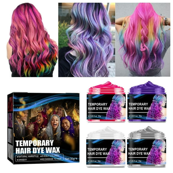 Disposable Dyeing Paste Colorful Hair Wax - Temporary Hair Color, Long Lasting Hold, Natural Fluffy Styling, Washable & Processable, Instant DIY Hair Dye, Party, Cosplay, Festival, Christmas