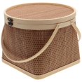 thumbnail image 3 of Brown Synthetic Restaurant Storage Basket Multifunctional Sundries Holder for Home and Events 12.5x8.5x5.5 Inches, 3 of 4