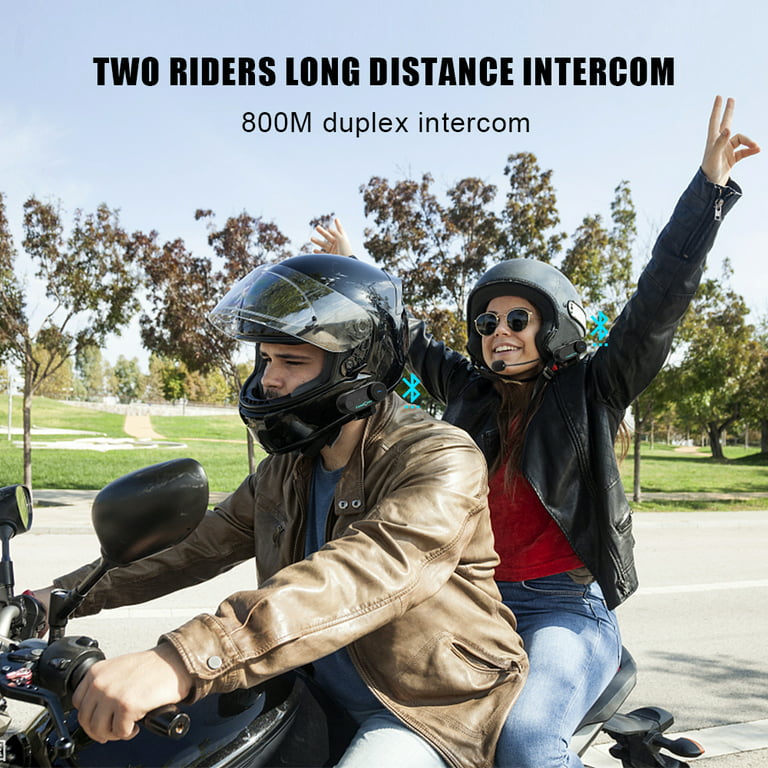 FreedConn Motocycle Helmet Waterproof Wireless Bluetooth Headset TCOM-SC; /LCD Screen/FM Radio/800M Intercom/2 Riders Moto Biking & Skiiing/2 in 1 microphone; - Walmart.com