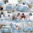thumbnail image 5 of 3 Piece Blue Ombre Duvet Cover Set Queen Size, Microfiber Comforter/Quilt Cover with Corner Ties and 2 Pillowcases, Modern Abstract Art Farmhouse Gradient All Season Soft Bedding with Zipper Closure, 5 of 8