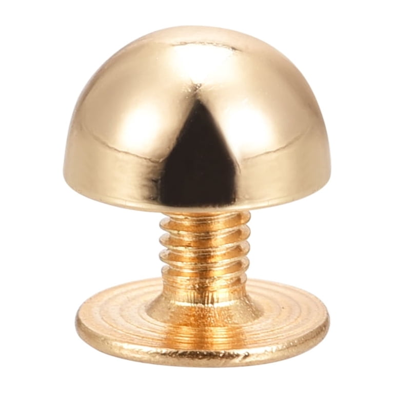 Uxcell 20-Pack 4mm Ball Head Stud Rivets – Screw Back Bronze Tone Nipple Rivets For Leather Craft, Handbags & Belts