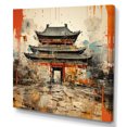thumbnail image 2 of Designart "Vintage China Template" Cityscapes Wall Art - Industrial Orange Beijing Bedroom Canvas Wall Art, 2 of 6
