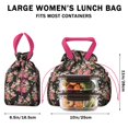 thumbnail image 5 of Pioneer Flower Floral Print Pattern Drawstring Lunch Bag Women - Drawstring Lunch Bag Insulated for Work Office - Stain-Resistant Large Lunchbags for Women with Multi-Pockets, 5 of 6