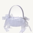 thumbnail image 1 of Cesta de boda multiusos Favores de fiesta de Pascua de boda con asa Bolsa de regalo de Cesta de mano Cesta de cintas de románticas para con encaje Macarena Cesta floral de boda, 1 of 8
