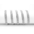thumbnail image 1 of Chaîne de strass en cristal à coudre, 3 rangées, DIY, couleur AB, décoration pour vêtements, accessoires #4 (argent), 1 of 4