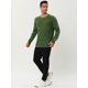 thumbnail image 4 of Suéter de punto informal Unique Bargains para hombre cuello redondo manga larga Verde L, 4 of 6