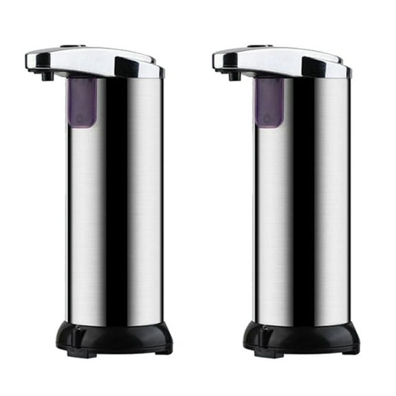 2X Automatic Soap Dispenser Touchless with Waterproof Base, 250Ml Liquid Soap Dispenser for Kitchen Bathroom Hotel