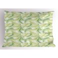 thumbnail image 1 of Palm Leaf Pillow Sham Green Leaves of Coconut Palms Watercolor Style Fresh Nature Pattern, Decorative Standard Size Printed Pillowcase, 26 X 20 Inches, Fern Green Pale Green, by Ambesonne, 1 of 2