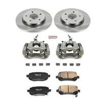 PowerStop Rear Stock Replacement Brake Pad and Rotor Kit with Calipers Fits: DODGE Select Models KCOE4569A