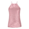 thumbnail image 4 of Sequin Tank Tops Sleeveless Pink Sparkle Vest Glittery Top Women Clothing Holiday Tops for Women, 4 of 7