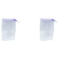 thumbnail image 4 of Inteprter Bolsas de jabón de ducha Limpiador facial Malla Herramienta de limpieza corporal de red de burbujas Espuma hecha a mano Delicado para Púrpura 2Conjunto, 4 of 6