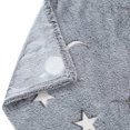 thumbnail image 3 of Mialoley Couverture Douce Phosphorescente avec Motif Étoile Lune Gris, 3 of 9