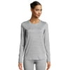 Hanes Women's Heather Baselayer Top COLOR Grey SIZE X LARGE