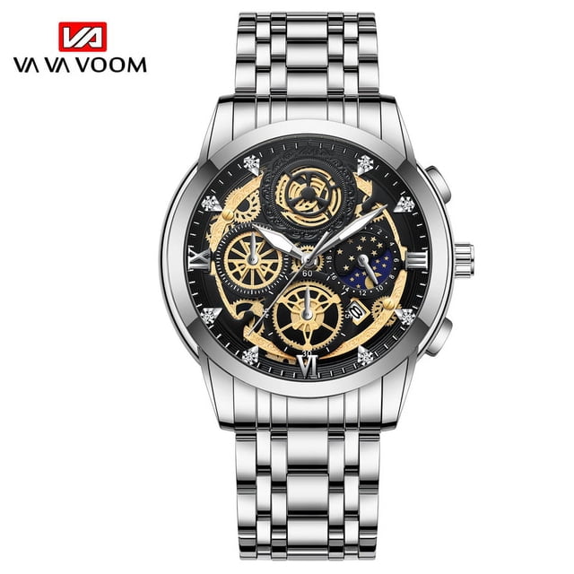 Montre à Quartz pour Hommes en Verre de Mode Décontractée