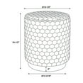 thumbnail image 3 of Linon Aiden Tabouret Rond en Bois Rembourré Ottoman Beige, 3 of 14