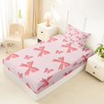 thumbnail image 4 of Erosebridal Cute Ribbon Bow Twin Sheet Sets 3pcs for Girls,Teens Women Flying Butterfly Bedding,Ultra Soft Home Decor, 4 of 5