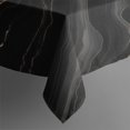thumbnail image 4 of Black Gold Marble Pattern Rectangle Tablecloth 60"x120",Waterproof Polyester Rectangle Table Cloth, Wipeable Spillproof Polyester Tablecloth for Dining, Camping, Indoor and Outdoor, 4 of 6