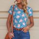 thumbnail image 5 of Balery happy baby axolotls Body de cuello redondo de manga corta para mujer Tops de manga corta Tops básicos-X-Large, 5 of 6