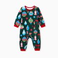thumbnail image 2 of Conjunto de pijamas navideños a juego para toda la familia con estampado de luces navideñas, cordón y bolsillos (resistente al fuego), 2 of 5