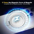 thumbnail image 6 of For Apple iPhone 15 Plus 6.7 inch Matte Transparent Metal Edge Camera Cover Magnetic Rind Stand Car Mount Holder Magsafe Wireless Charging Shockproof Hybrid Case Cover Clear, 6 of 8