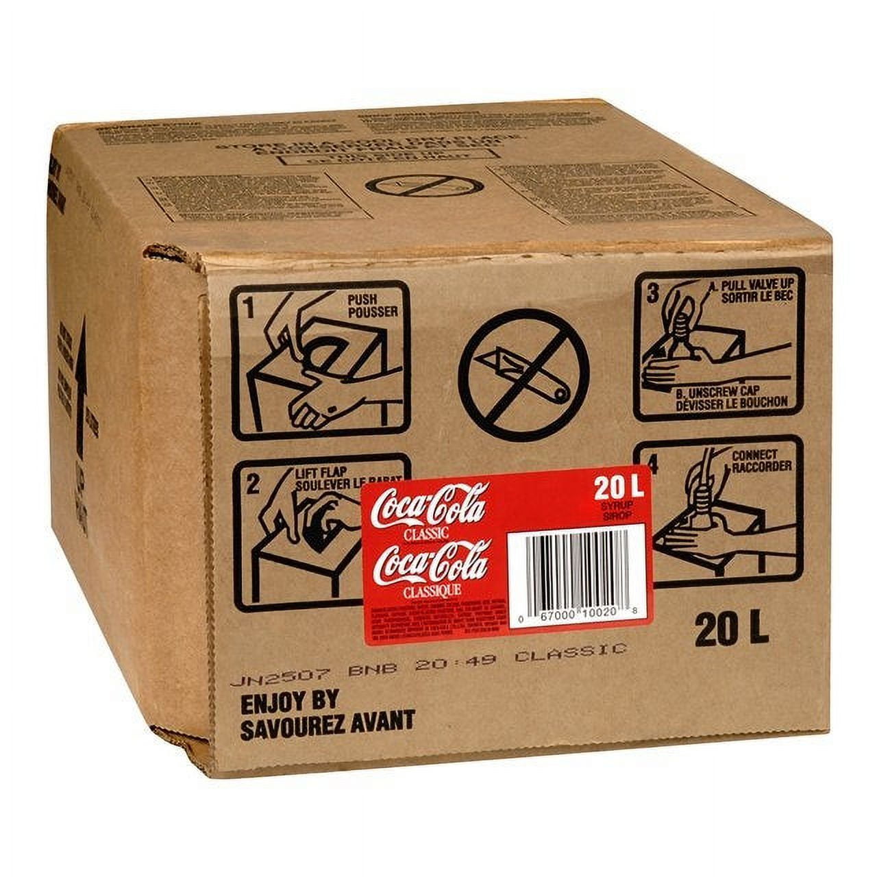 Classic Coca Cola Soft Drink Postmix Bib | 20L/Unit, 1 Unit/Case