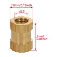 thumbnail image 2 of HUGFEGWE M2.5x3.8mm Female Thread Knurled Nuts,200PCS Hx5mm OD Brass Threaded Insert Embedment Nuts Hydraulic Welded Joint Injection Molding Assortment Kit for 3D Printing Injection Molding, 2 of 7