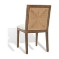 thumbnail image 5 of SAFAVIEH Couture Emilio Modern Linen Solid Dining Chair, Walnut/Natural (Set of 2), 5 of 5