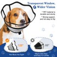 thumbnail image 2 of Adjustable Soft Dog Cone Collar for Post-Surgery Recovery - Breathable & Protective Cone for Large, Medium, Small Dogs - Prevents Licking - Ideal Dog Surgery Collar - Size M, 2 of 4