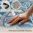 thumbnail image 6 of ODIKA Turtle Symmetrical Ocean Wave Border Nautical Motif Scattered Animals Flowing for Home Office, Gaming Room, Under Desk, Non-Slip Chair-Friendly, 6 of 7