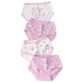 thumbnail image 4 of CAIXIA Girls Underwear Breathable Comfortable Girls Underwear 4 Pack Soft Stretchy Elastic Waistband For Toddler Kids Everyday Seasonal Wear 4PCS,4-5 Years, 4 of 4