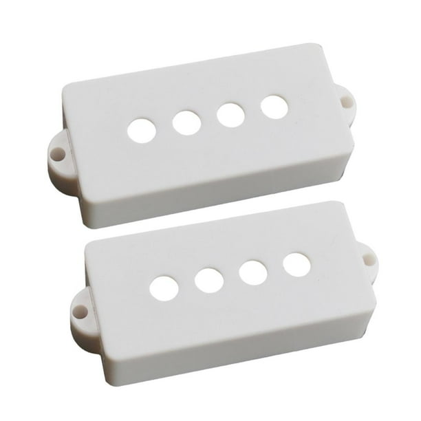 2x cubiertas de pastillas abiertas para bajos para instrumentos de precisión. Piezas de instrumentos musicales. Blanco