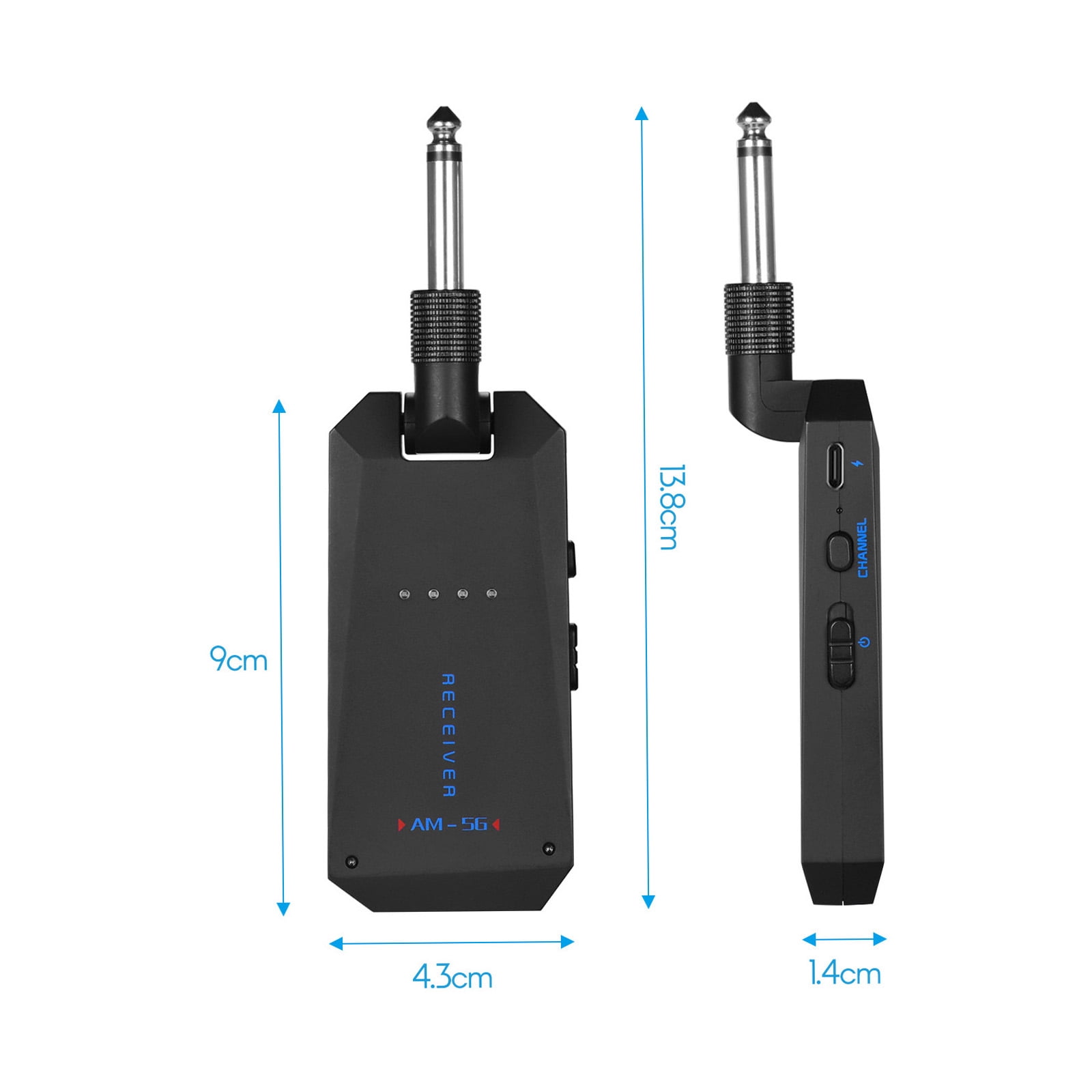 wireless guitar Bass AM-5G Wireless 5.8G Guitar System Rechargeable Audio Transmitter and Receiver ISM Band for Electric Bass Guitars Amplifier Accessories