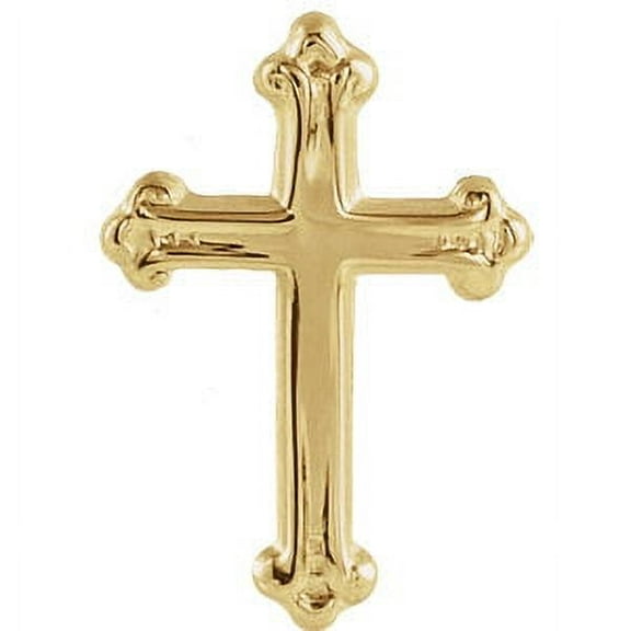 FB Jewels 14K Yellow Gold 15.00X10.50 mm Polished Cross Lapel Pin