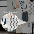 thumbnail image 3 of Abstract Boho Shower Curtain - Mid-Century Pink Navy Blue Neutral Palm Leaves Botanical, Modern Minimalist Waterproof Fabric, Includes Hooks, 72x72 Inch, Perfect for Artistic and Stylish Bathrooms, 3 of 6