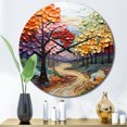 thumbnail image 1 of Designart Horloge Murale Surdimensionnée "composition de Forêt Néo-Primaire Colorée I" Forêt, 1 of 6