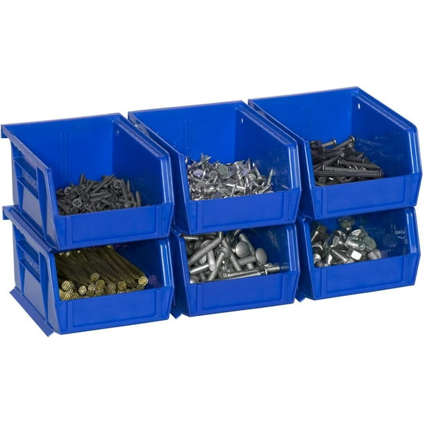 AkroMils 08212BLUE 30210 AkroBins Plastic Storage Bin Hanging Stacking
