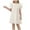 Beige, variant on Diufon Tween Girls Dresses Kids Ruffle Short Sleeve Crewneck A Line Dress Summer Casual Party Cute Dress