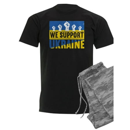 

CafePress - We Support Ukraine Pajamas - Men s Dark Pajamas